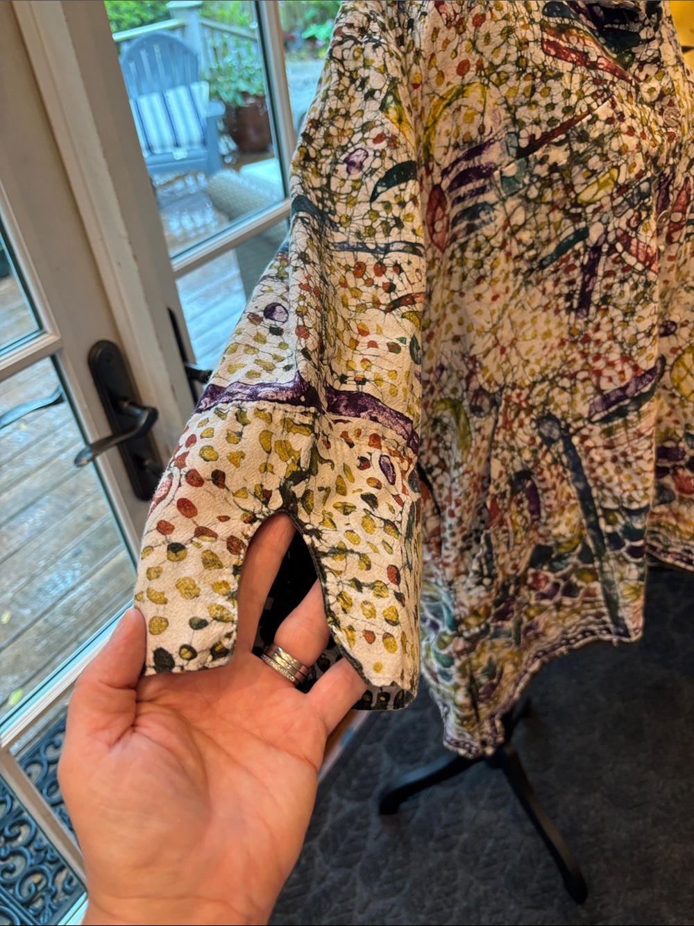 Old Style African Batik Longline Tunic - Relaxed Split Neck - Picture 2 of 11